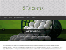 Tablet Screenshot of cedarvalleygolfcenter.com